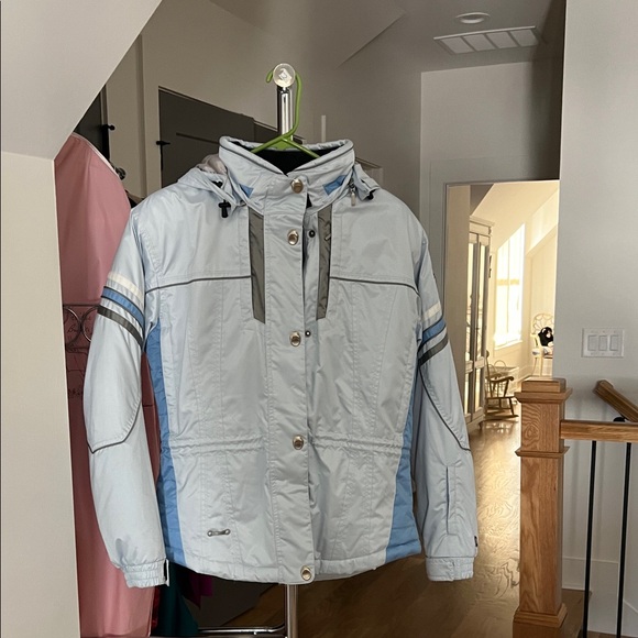 Spyder Other - Spyder Light Blue Hooded Ski Jacket kids size 18 or women’s XS